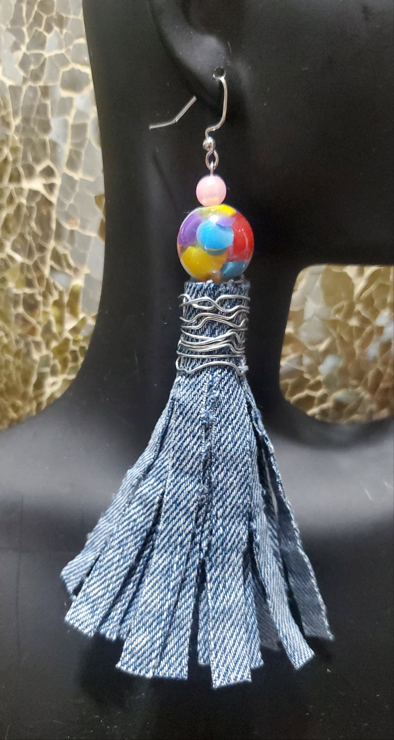 Pretty Girl Denim Earrings