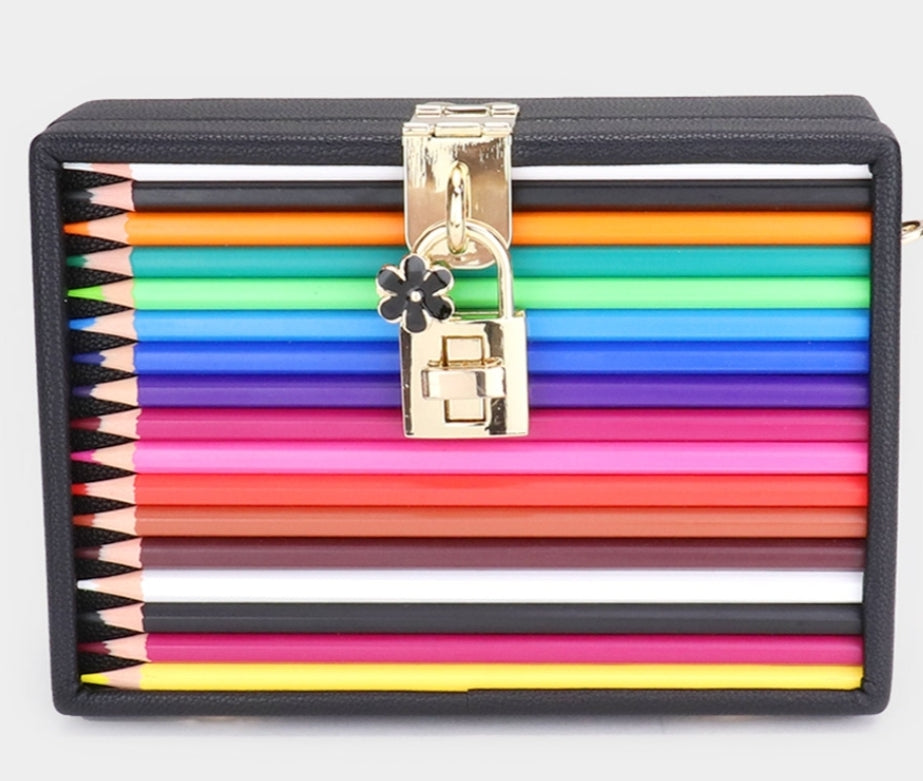 Colored Pencil Clutch Bag