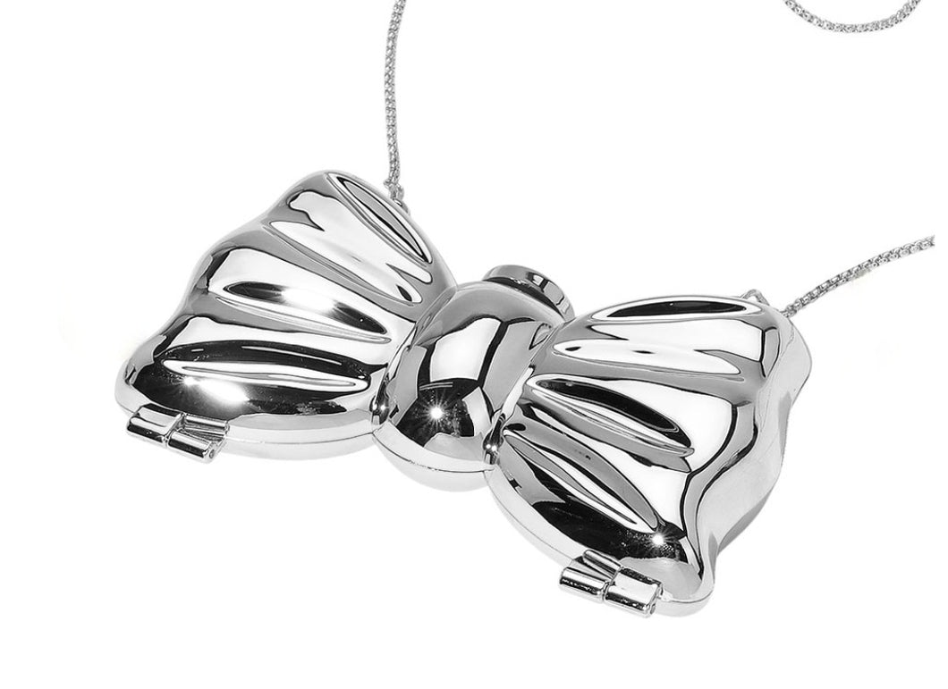 Metallic Bow Clutch/Crossbody