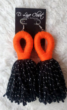 Load image into Gallery viewer, Keyhole Yarn Earrings - Orange
