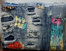 Load image into Gallery viewer, Denim Patchwork Clutch
