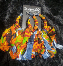 Load image into Gallery viewer, Kente Fringe Hoops
