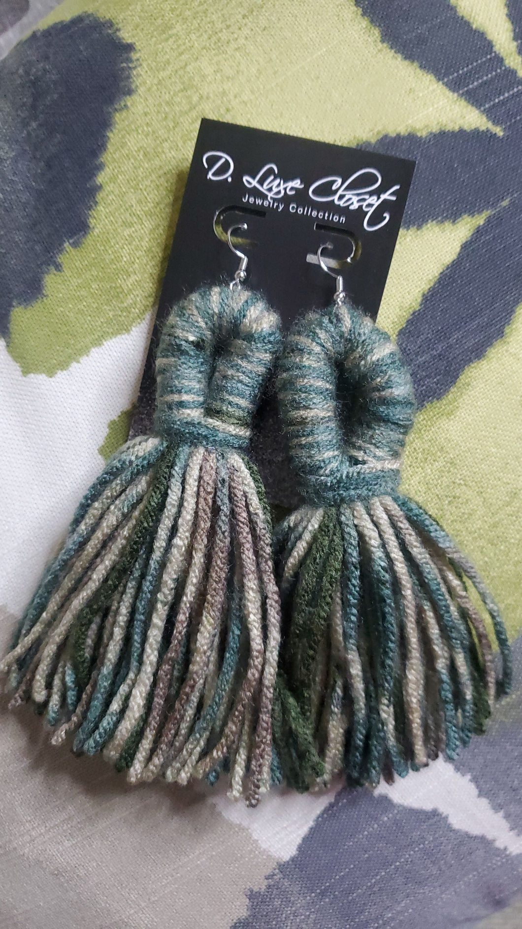 Kinda Camo Yarn Earrings