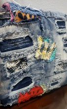 Load image into Gallery viewer, Denim Patchwork Clutch
