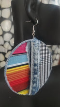 Load and play video in Gallery viewer, Cross Colors Denim Earrings
