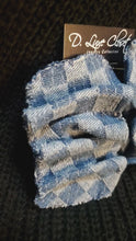 Load and play video in Gallery viewer, Wavy Checker Denim Earrings
