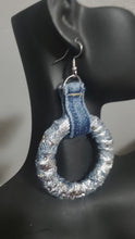 Load and play video in Gallery viewer, Electric Denim Hoops
