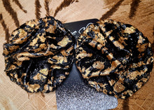 Load image into Gallery viewer, Couture Black Denim Earrings
