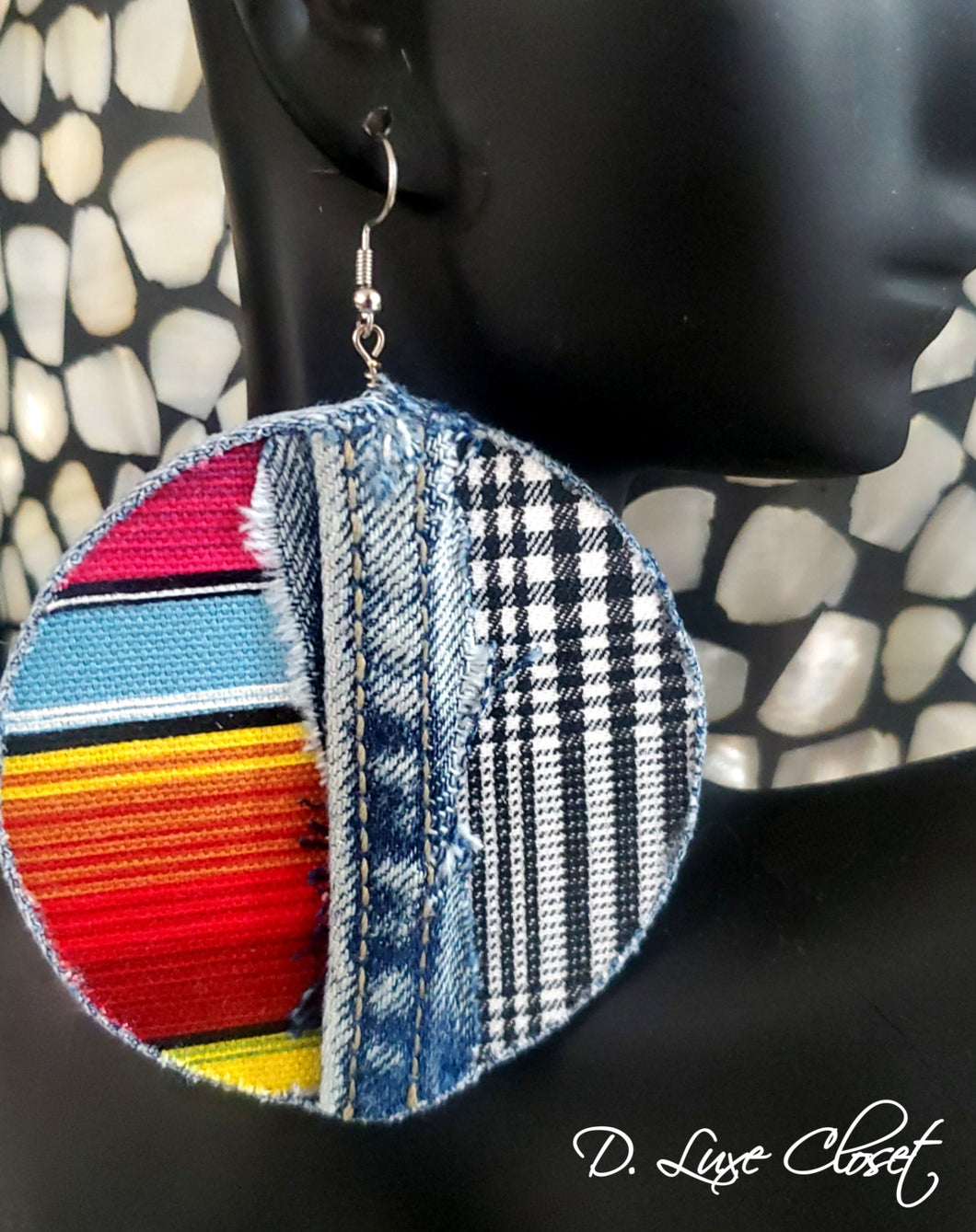 Cross Colors Denim Earrings