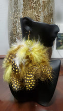 Load image into Gallery viewer, Feather Earrings - Sunshine
