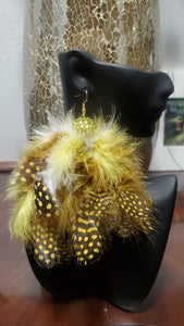 Feather Earrings - Sunshine