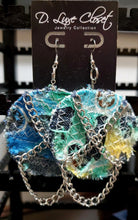 Load image into Gallery viewer, Chained Up Denim Earrings

