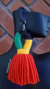 JUNETEENTH YARN EARRINGS