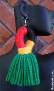 Juneteenth Yarn Earrings