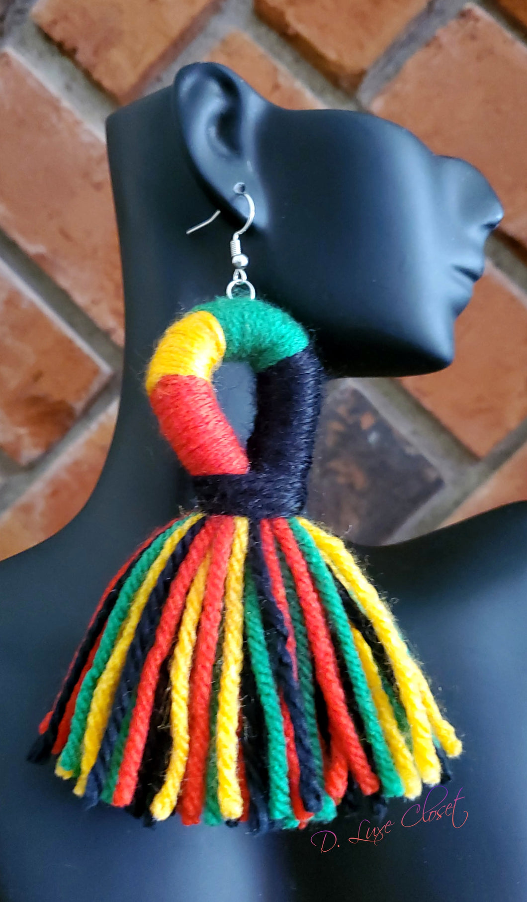 Juneteenth Yarn Earrings