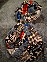 Load image into Gallery viewer, Patchwork Denim Earrings

