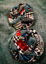 Load image into Gallery viewer, Patchwork Denim Earrings
