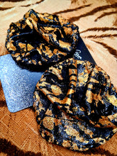 Load image into Gallery viewer, Couture Black Denim Earrings
